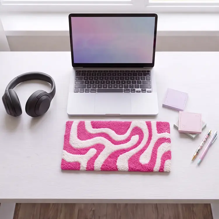 Wavy Pink Mousepad, Ansicht 3
