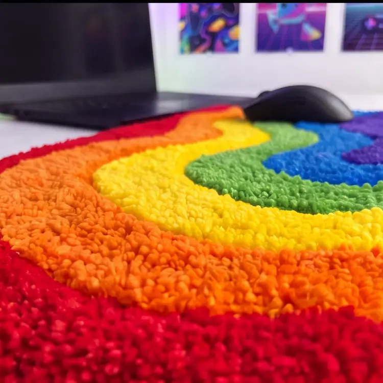 Wavy Rainbow Mousepad, Ansicht 2