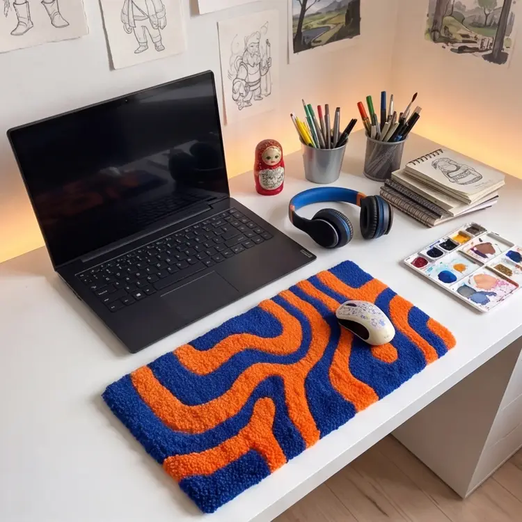 Wavy Blue Mousepad, Ansicht 1